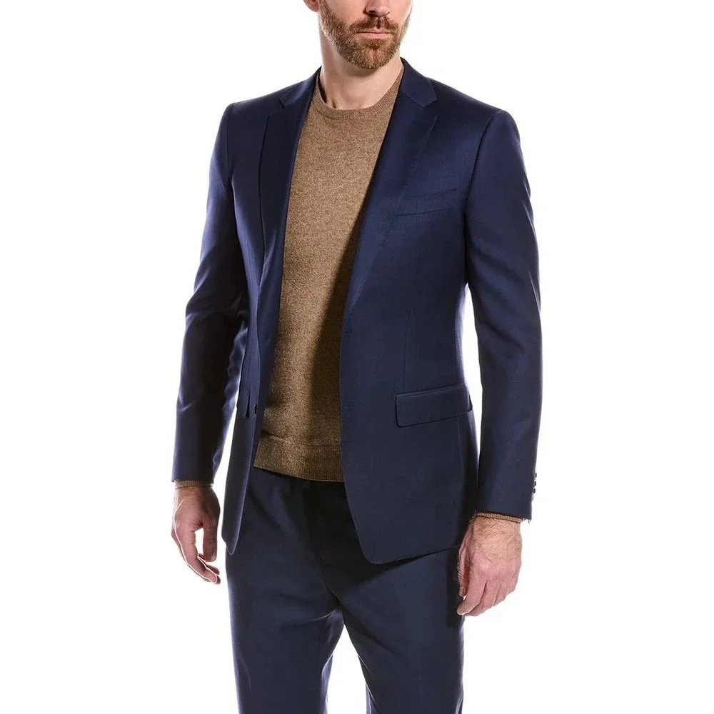 NEW Cavalli Class [ 48/42 ] Slim Fit Wool Suit‎ Jacket in Shinny Blue #U1903